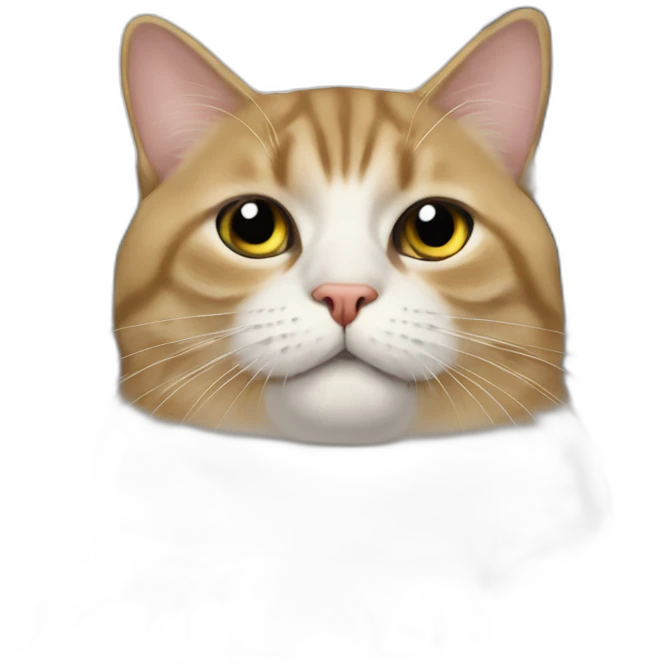 Gato persa  subido a un  coche  emoji