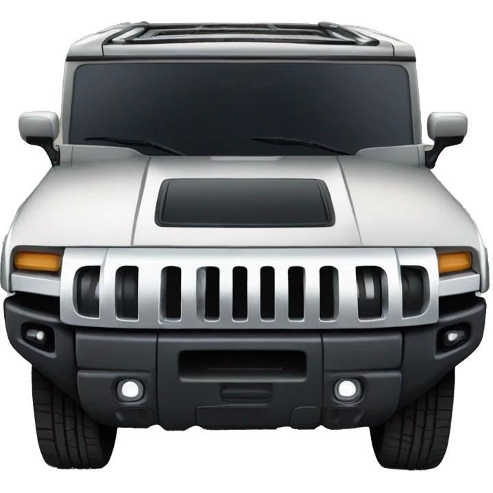 Front view of A hummer car  emoji