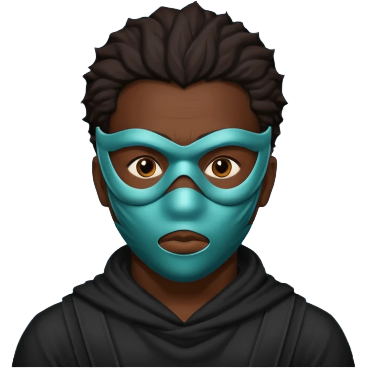 African American mafia with a mask emoji