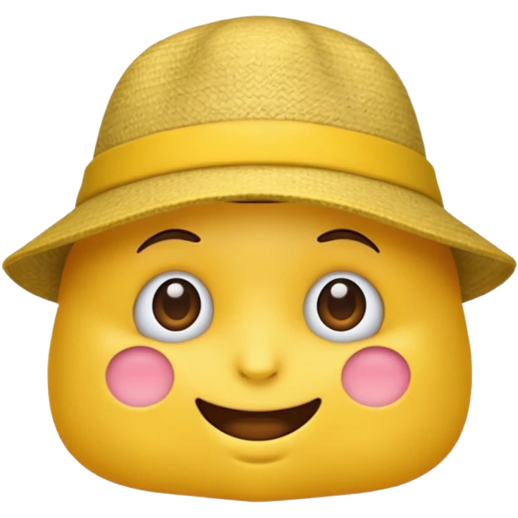 an emoji with no face with a hat on emoji