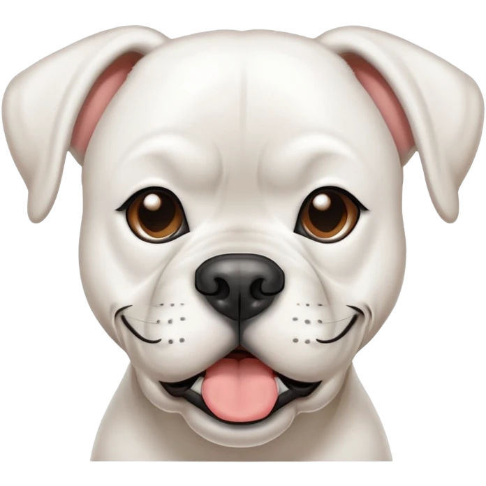 white boxer winking emoji