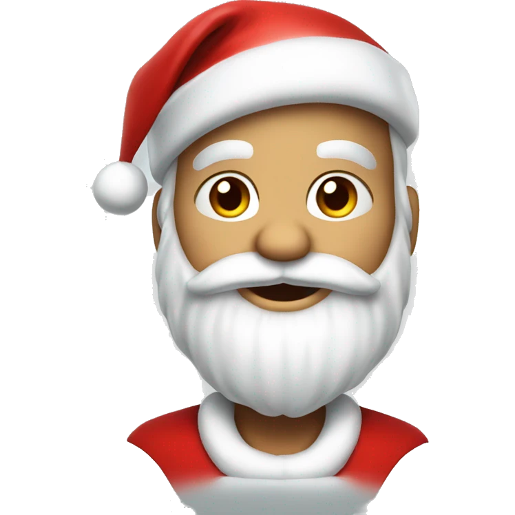 Santa Claus with red bow  emoji