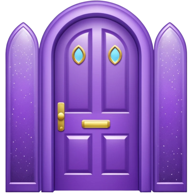 Glitter Purple and Cian door emoji
