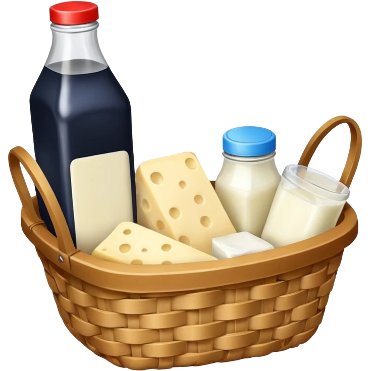 generate an image for dairy products basket emoji
