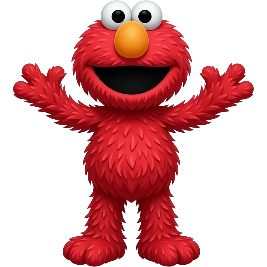 Red (M&M's) Full Body and Elmo (Sesame Street) Full Body emoji