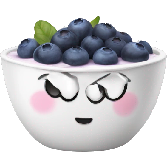 yogurt bowl with blueberries on top emoji