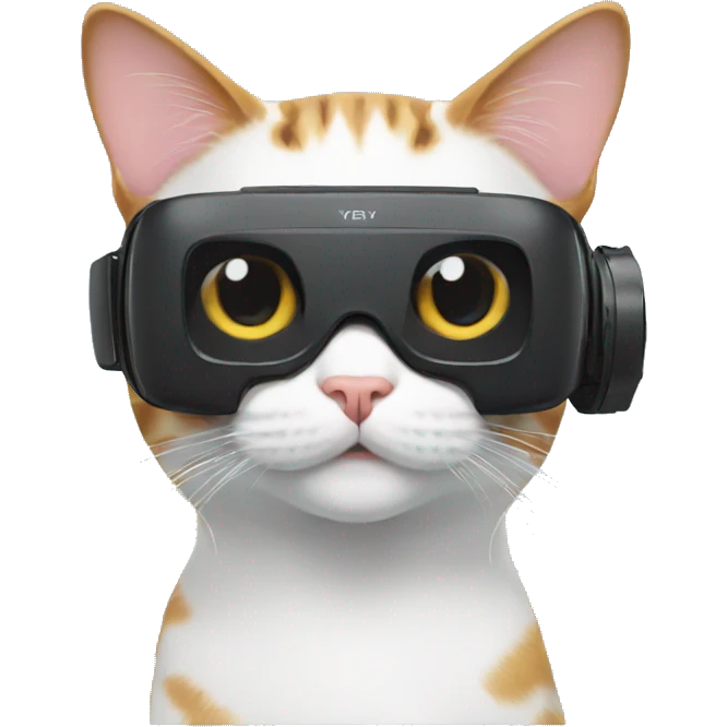 A cat with vr emoji