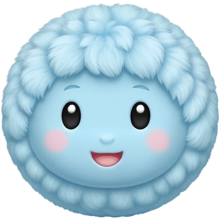 cute pastel blue soft baby ball toy emoji