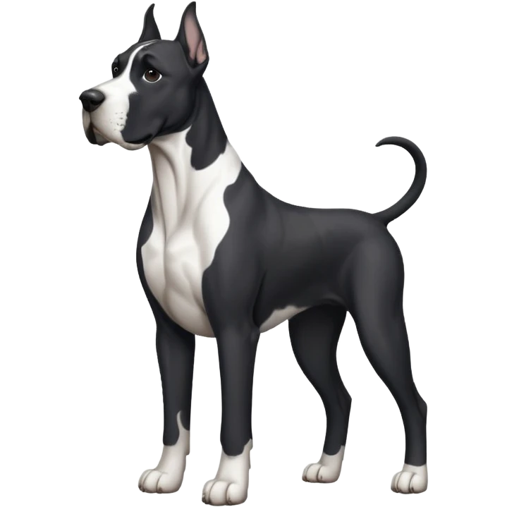 black and white great dane dog emoji