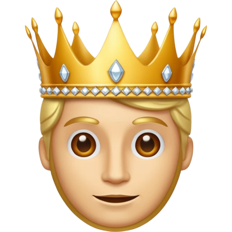 Diente blanco con corona de rey emoji