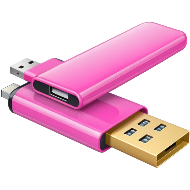 pink falshdrive with a folder emoji