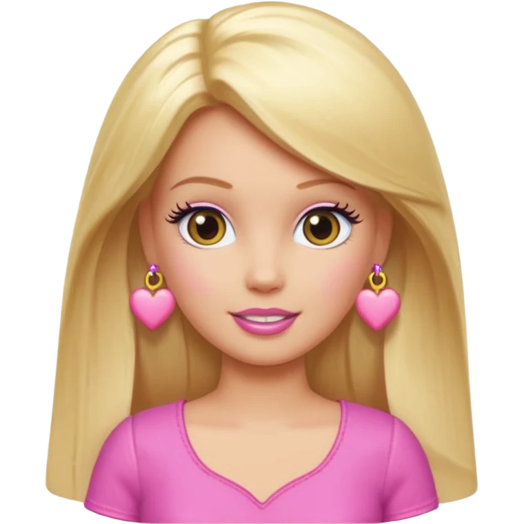 lav en barbie emoji med hjerteøjne emoji