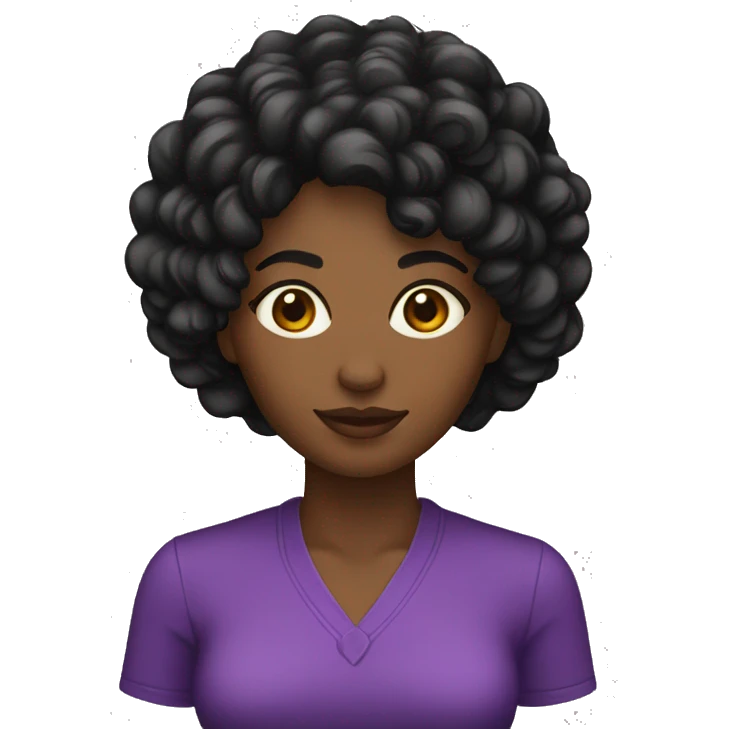 Mulher negra com cabelo curto raspado do lados  emoji