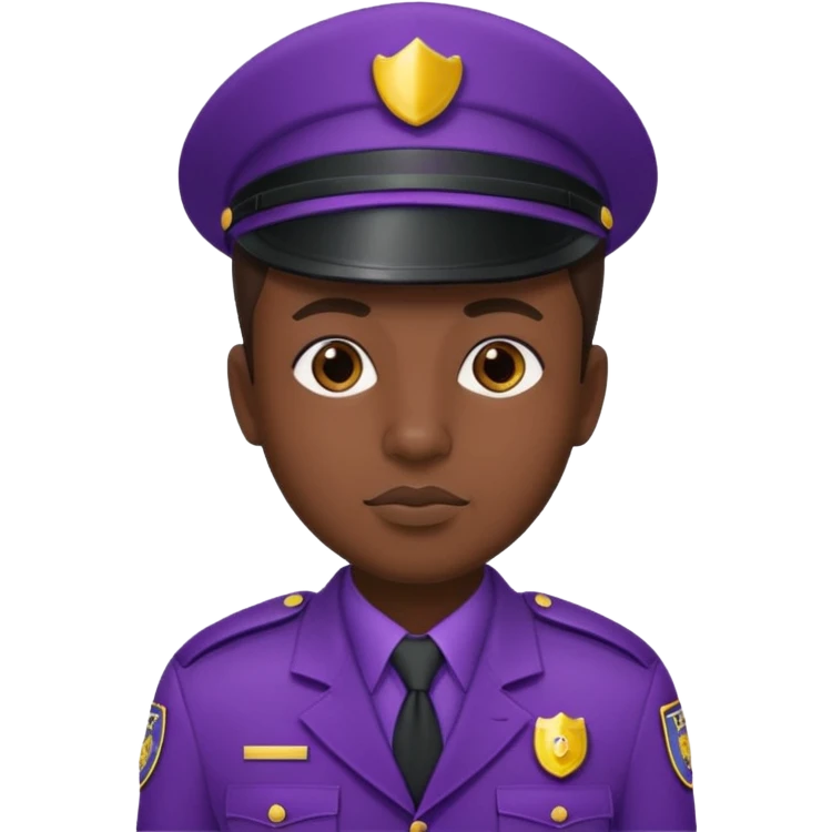 A purple security guard emoji