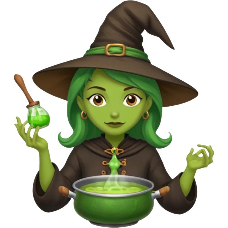green witch cooking potion emoji