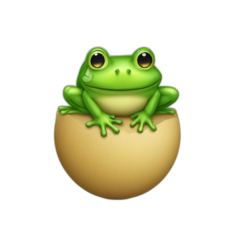 Grenouille sur boule à facettes emoji