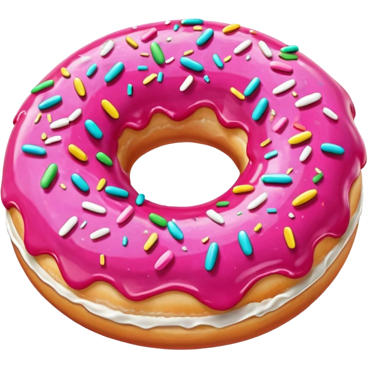Pink sprinkled donut emoji