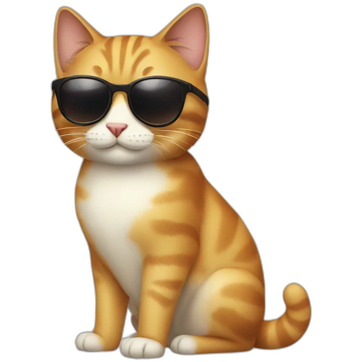 Cat with sunglasses emoji