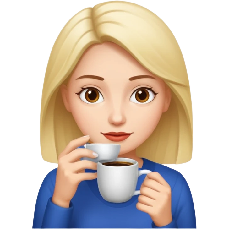 woman drinking coffee emoji