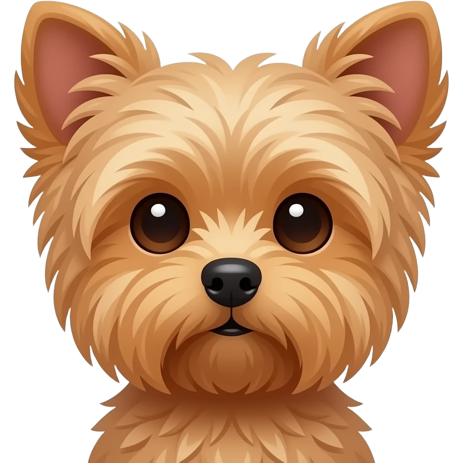 Yorkie dog face meatballs emoji