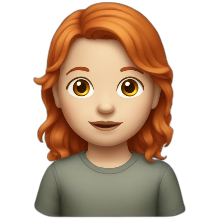 Redheaded toddler emoji