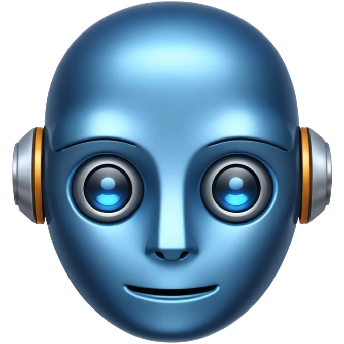 friendly robot face emoji