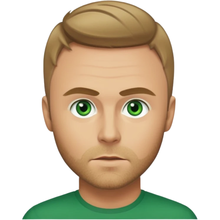 Gary Barlow with dark blonde hair, green eyes emoji