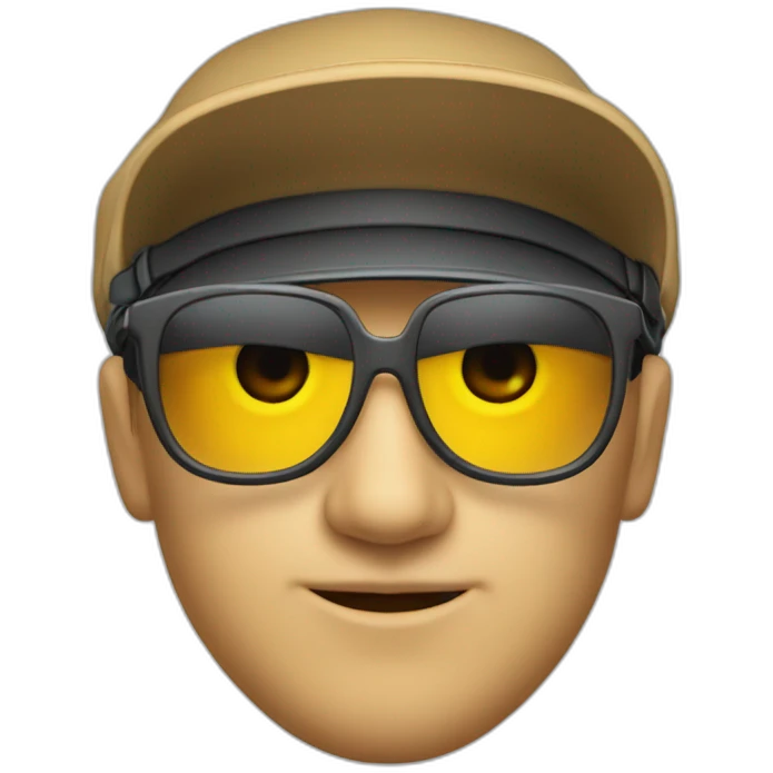 Homme avec casquette et lunette de soleil emoji
