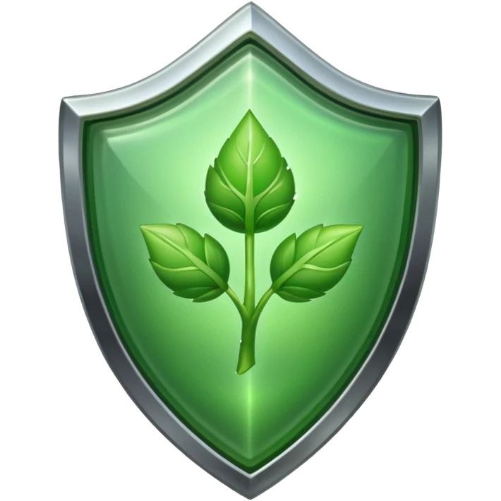 Shield with sprout icon emoji