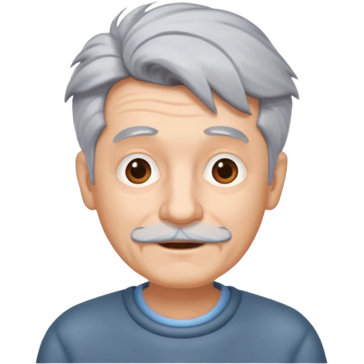 old guy with funny hair emoji