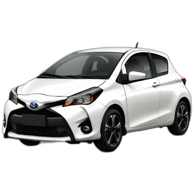 White Toyota GR Yaris MY2022 emoji