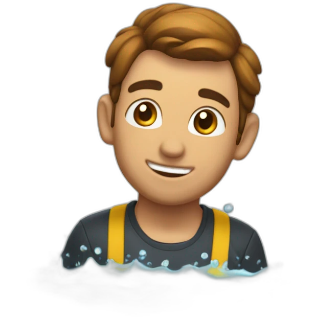 Camarón llevado por el agua emoji