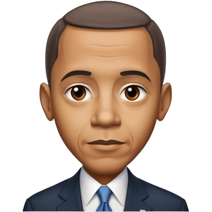 barrack obama with a insanley large forhead emoji