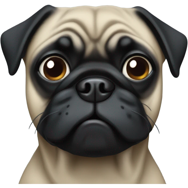 Black pug emoji