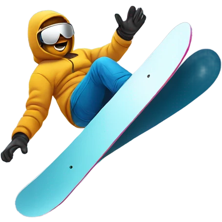 Snowboard in the air emoji