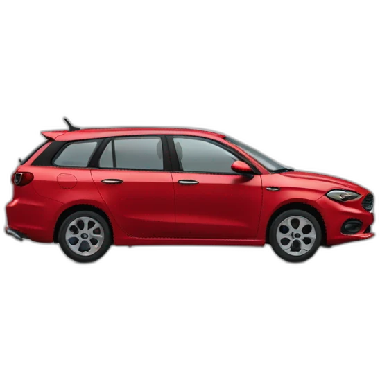 Red fiat tipo combi emoji