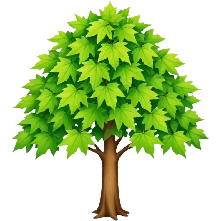 Cute, full-length tree maple emoji  emoji