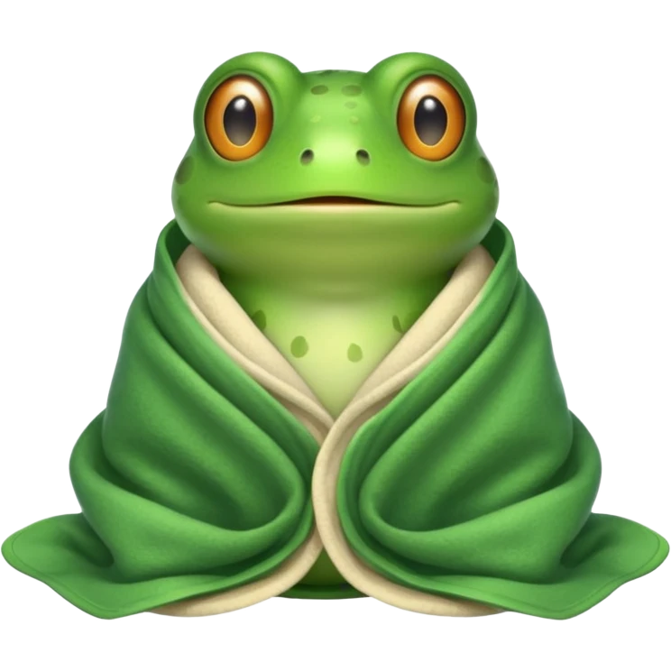 Frog in a blanket emoji