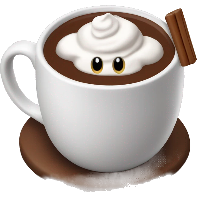 Hot chocolate in a mug  emoji