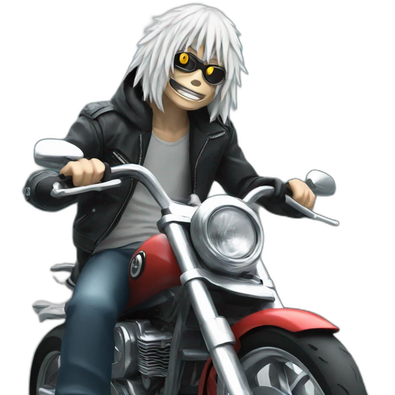 Tomura shigaraki riding motorcycle emoji