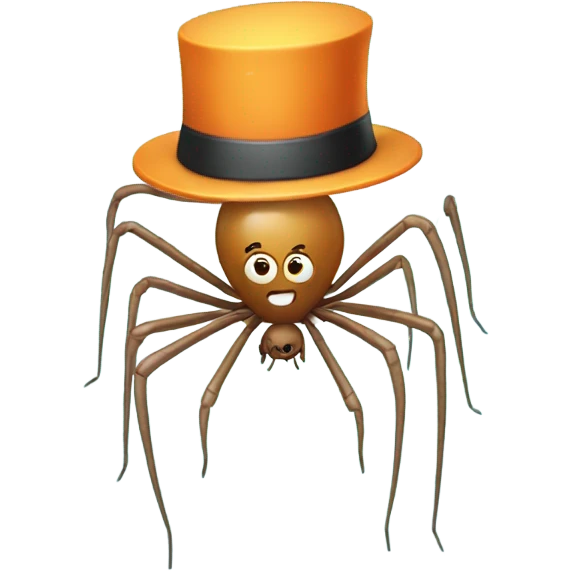 Daddy long legs spider wearing birthday hat emoji