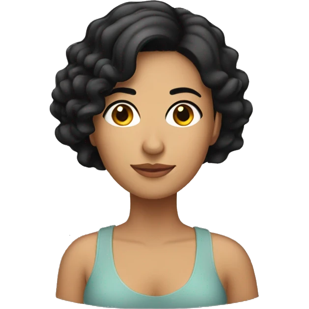 hispanic woman with black short hair emoji