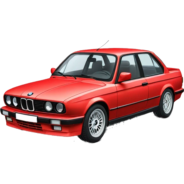 BMW E30 in red emoji