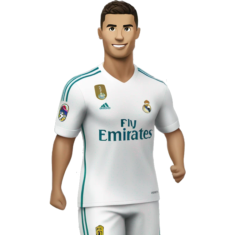 Cristiano ronaldo at Real Madrid with the jersey emoji