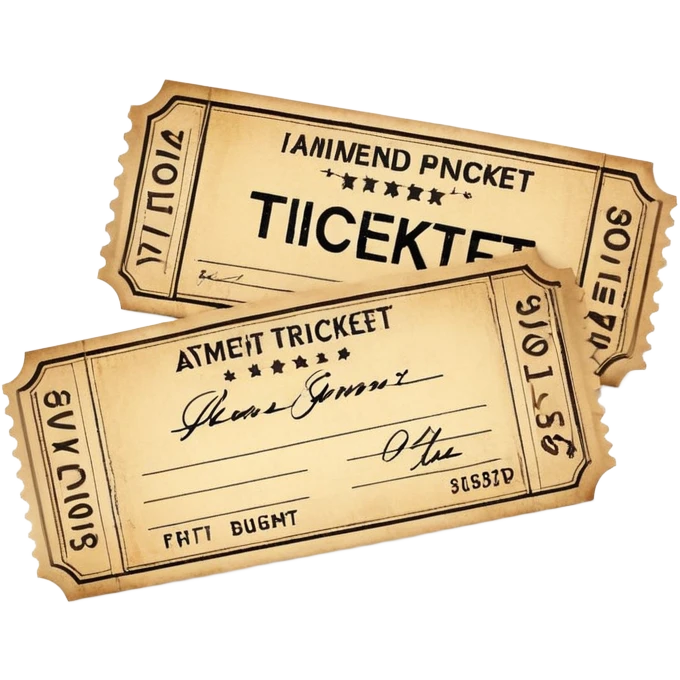 Signed ticket emoji