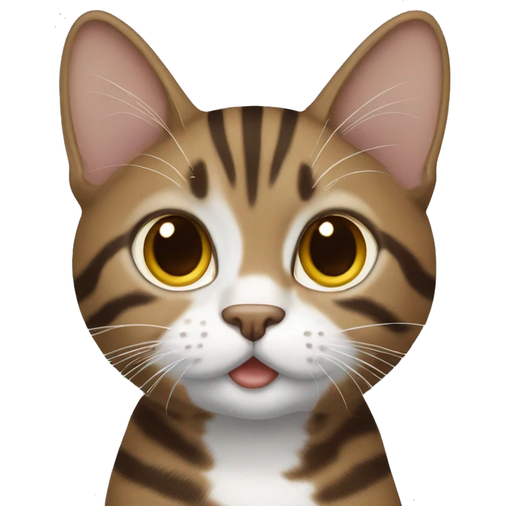 Brown and white tabby emoji
