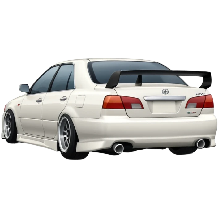 тойота Марк 2 JZX100 в дрифте вид сзади emoji