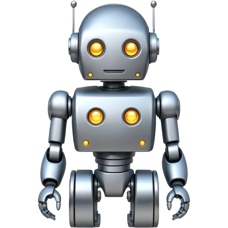 robot with code symbols, AI development emoji