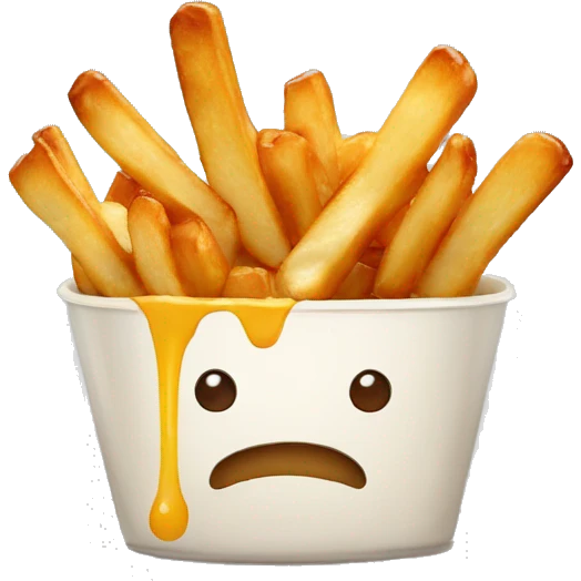Poutine qui mange un poutine emoji