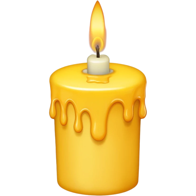 yellow birthday candle emoji